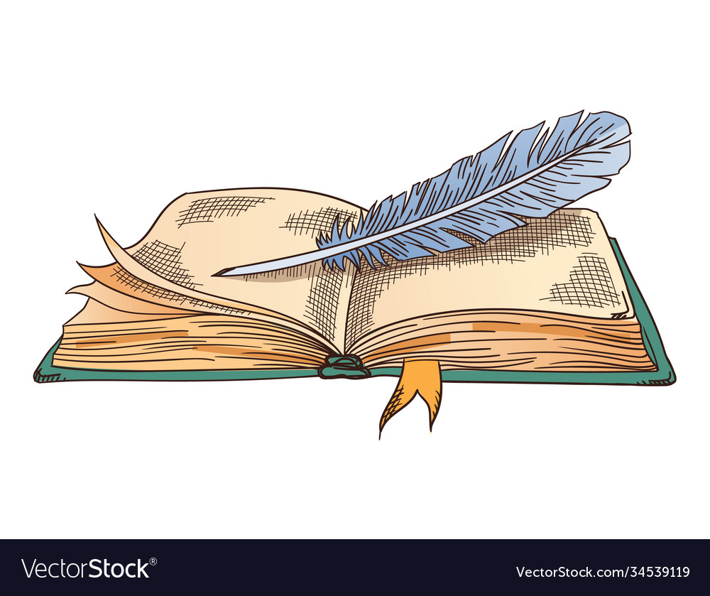 Old books open book with vintage Royalty Free Vector Image