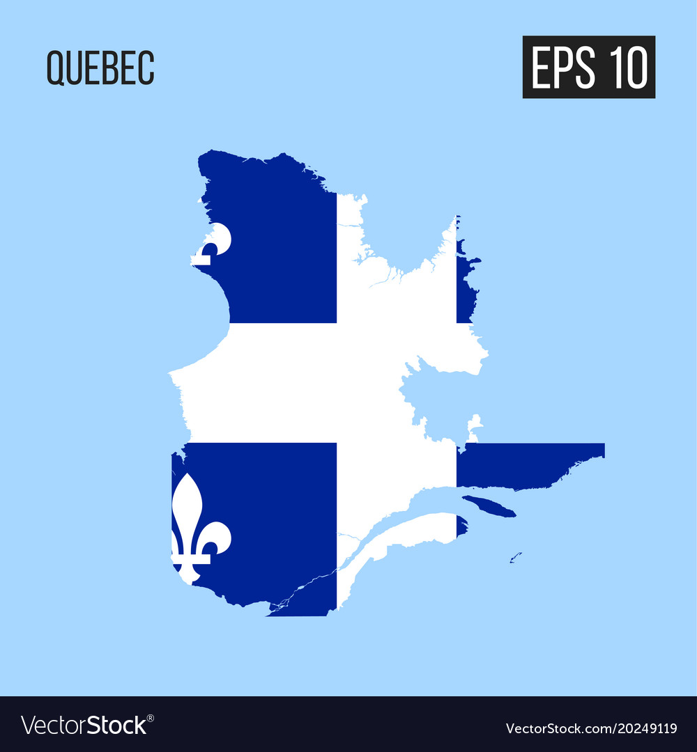 Quebec Border mit Flagge
