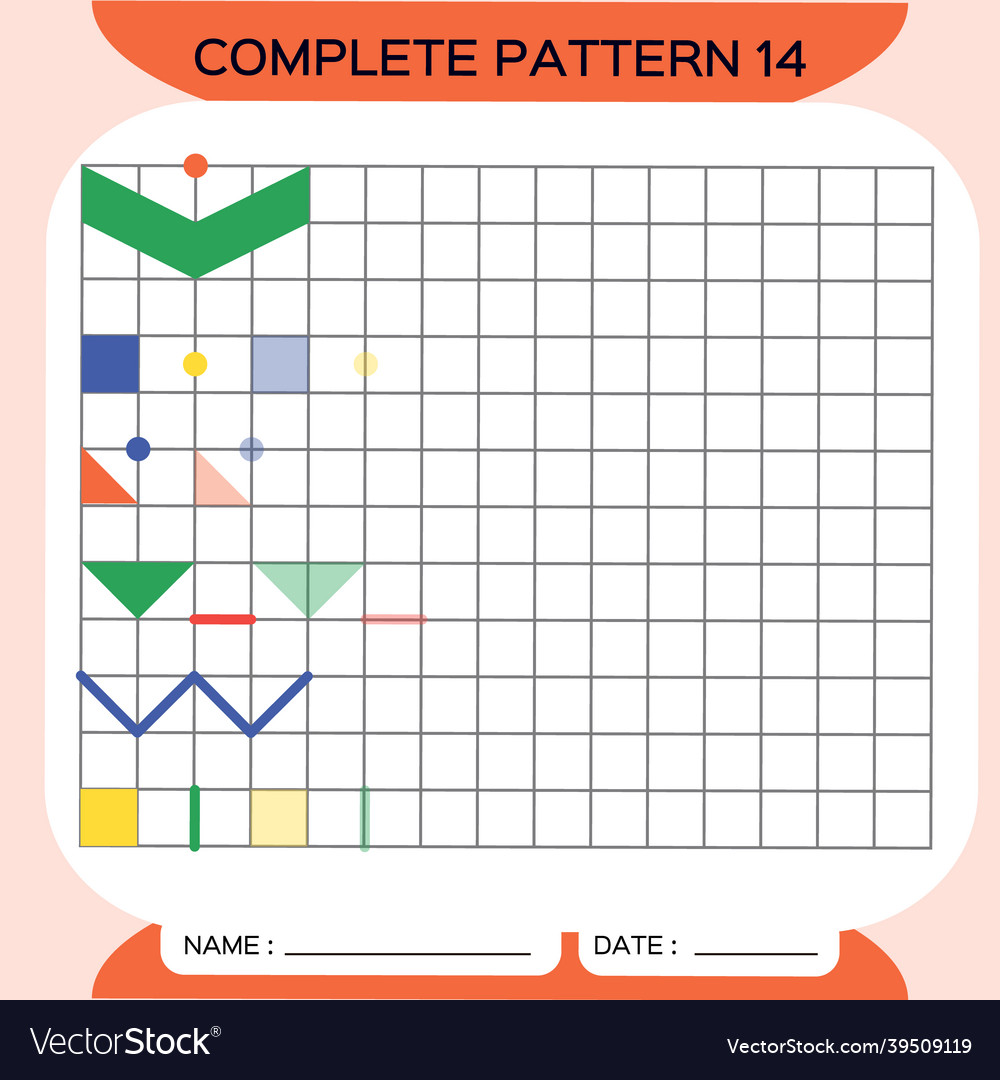Repeat pattern puzzle copy picture special Vector Image Repeat pattern puzzle copy picture special