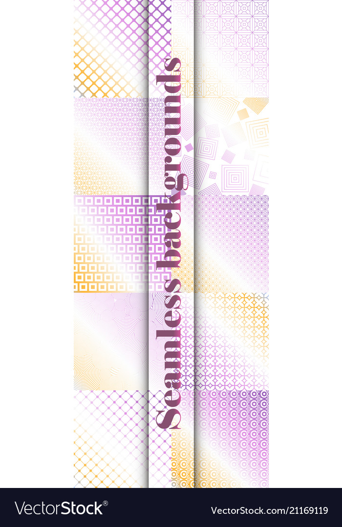 Set of seamless with large and small lines