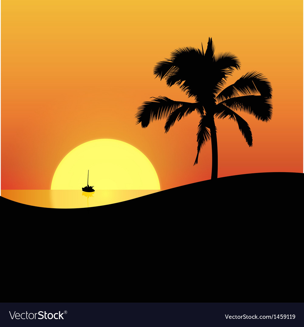 Sunset Royalty Free Vector Image - VectorStock