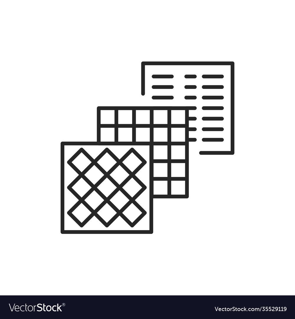 Tile color line icon pictograph for web page vector image Tile color line icon pictograph for web page