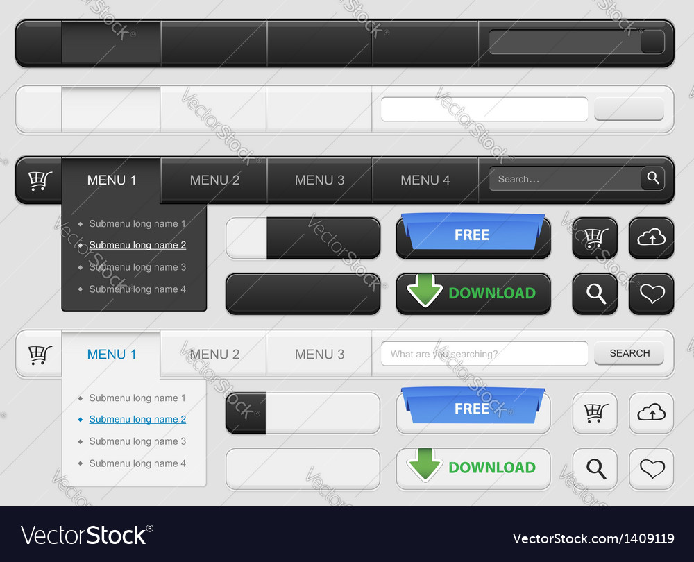 Web design elements set