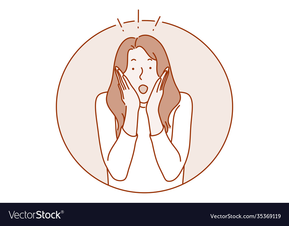 Woman expressing emotions concept