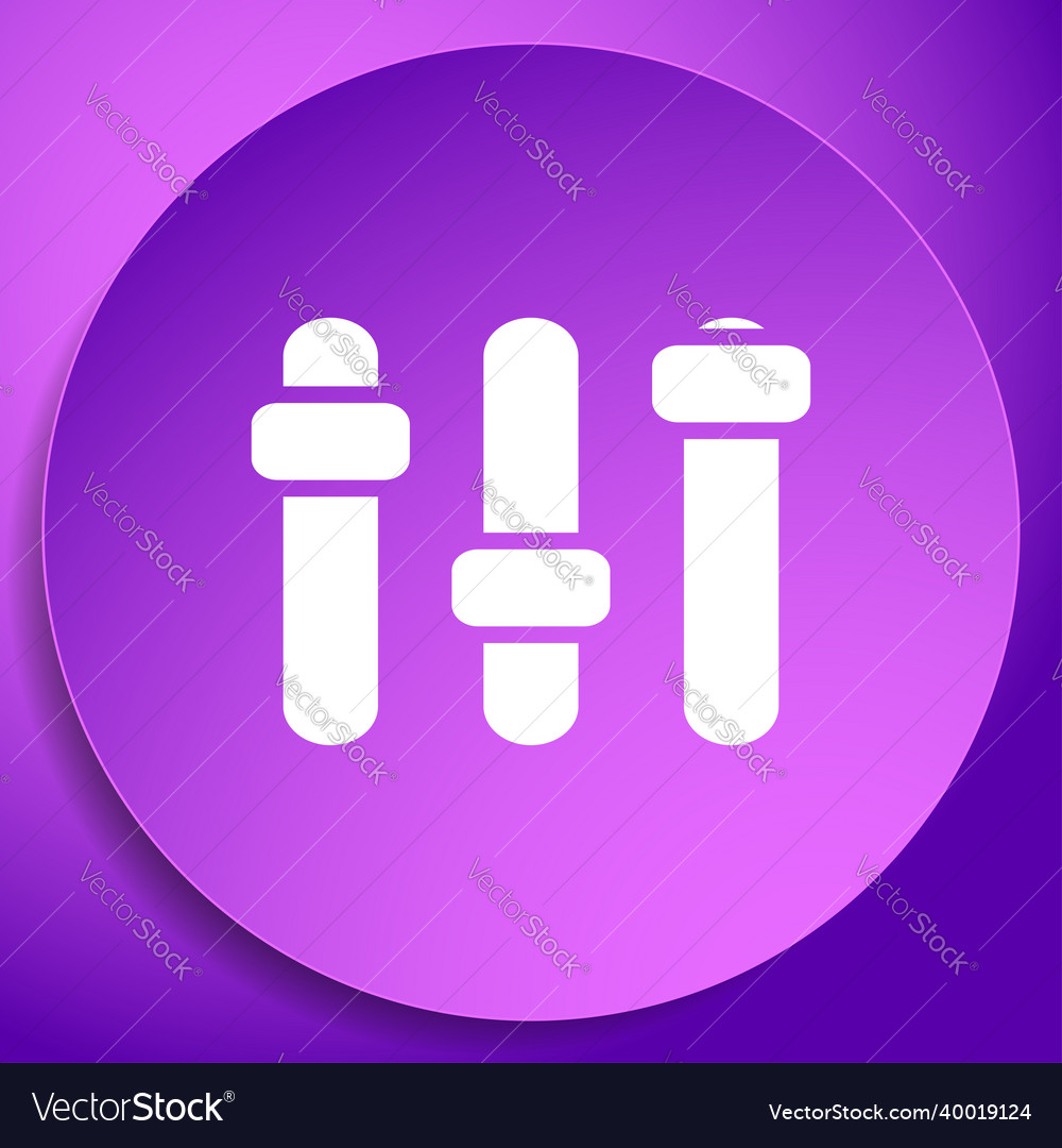 Adjuster slider tuner fader bars with levers knobs vector image Adjuster slider tuner fader bars with levers knobs