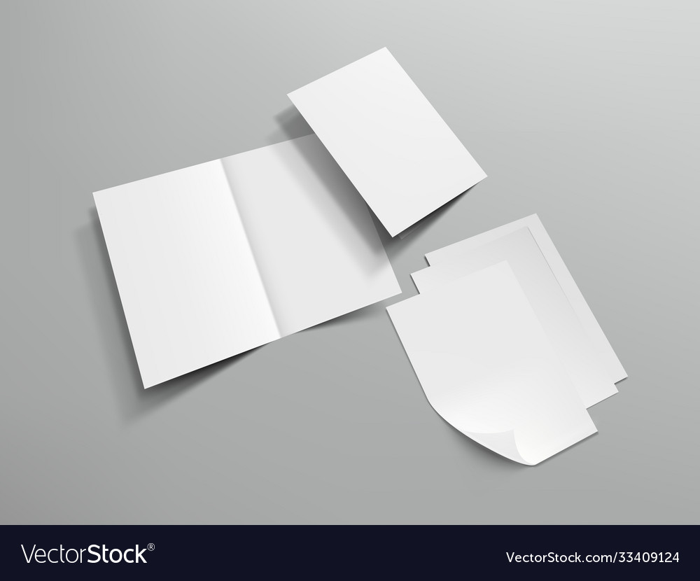 Blank half fold brochure template for your design