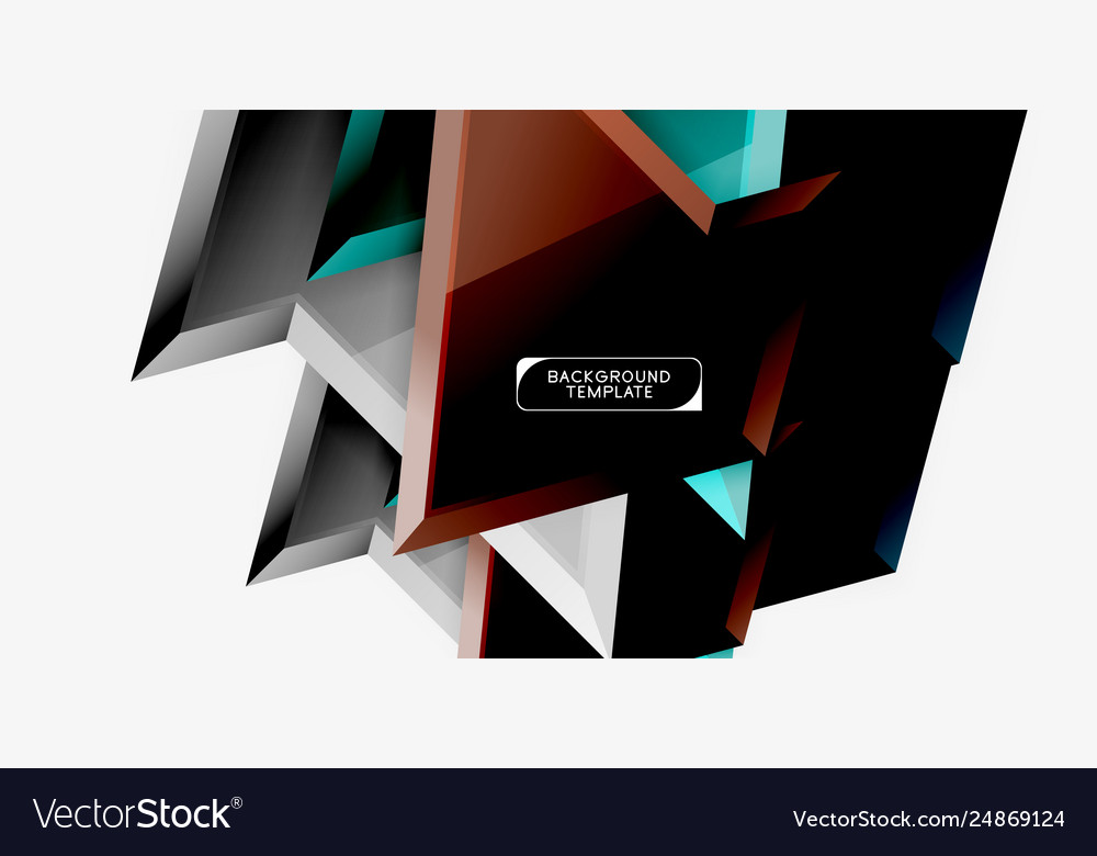 Bright colorful triangular poly 3d composition Vector Image Bright colorful triangular poly 3d composition