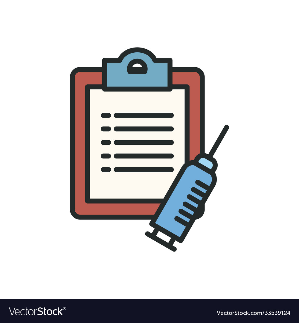 Document with injection line and fill style icon