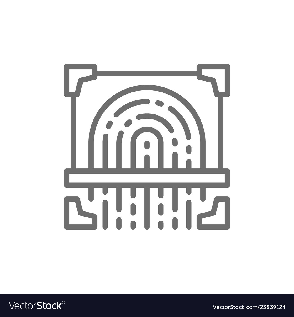 Fingerprint scan cryptographic signature Vector Image Fingerprint scan cryptographic signature