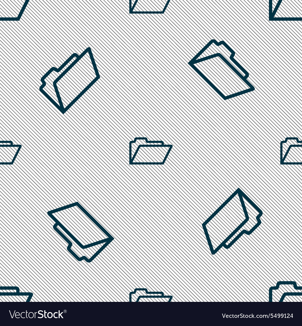 Folder icon sign seamless pattern with geometric