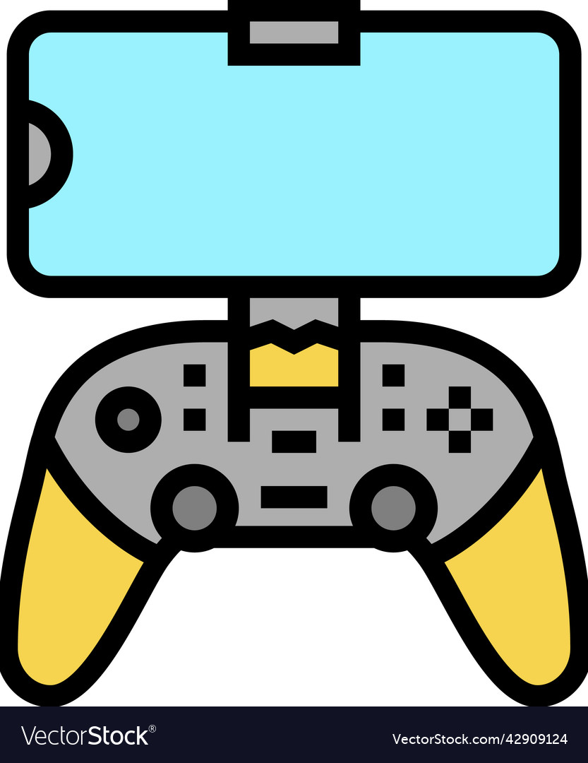 Gamepad controller for phone color icon vector image Gamepad controller for phone color icon