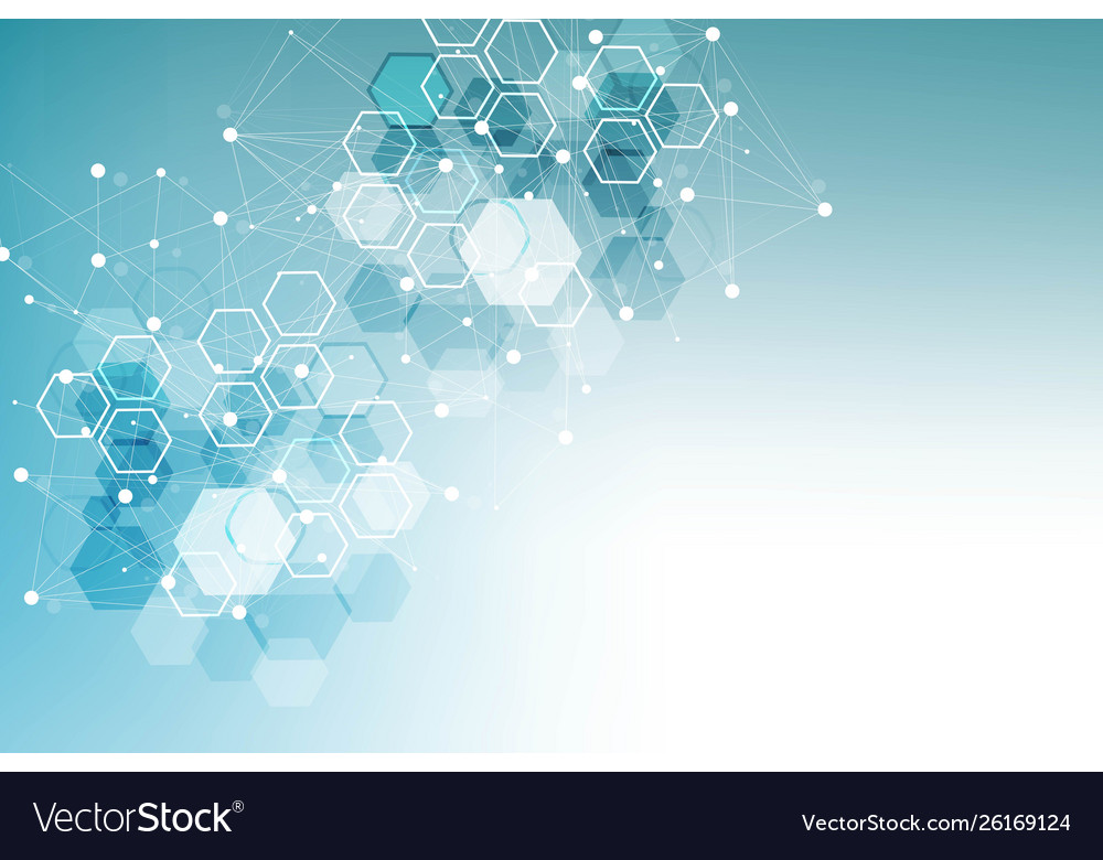 Hexagonal abstract background big data Vector Image Hexagonal abstract background big data