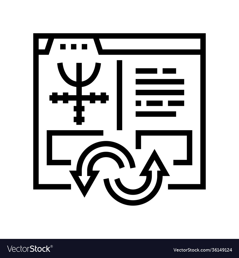Index to information converter line icon