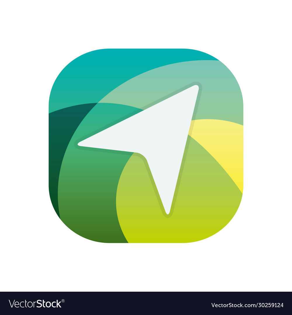 Isolated cursor arrow block flat style icon vector image Isolated cursor arrow block flat style icon