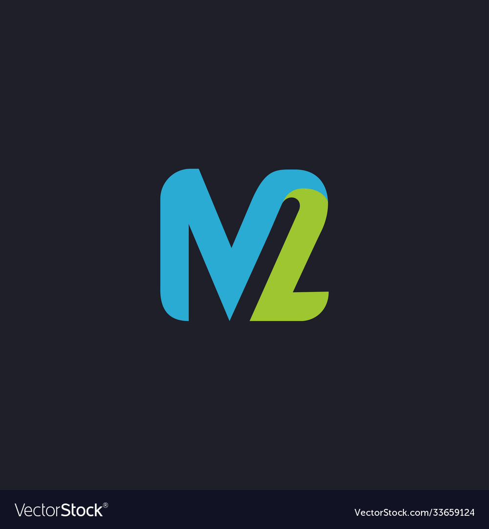Modern m2 logo icon Royalty Free Vector Image - VectorStock