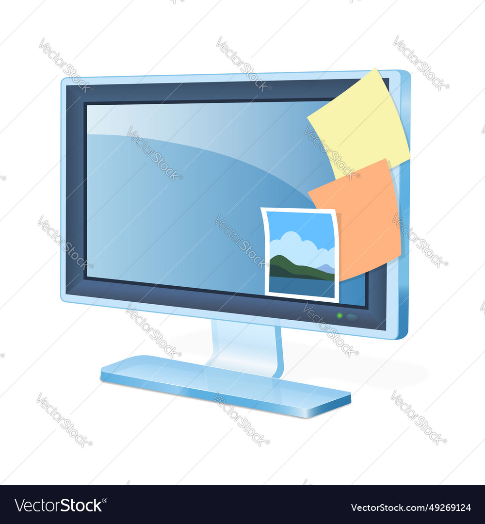 Monitor or display icon for personal computer