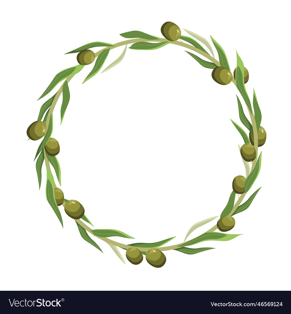 Olive wreath Royalty Free Vector Image - VectorStock