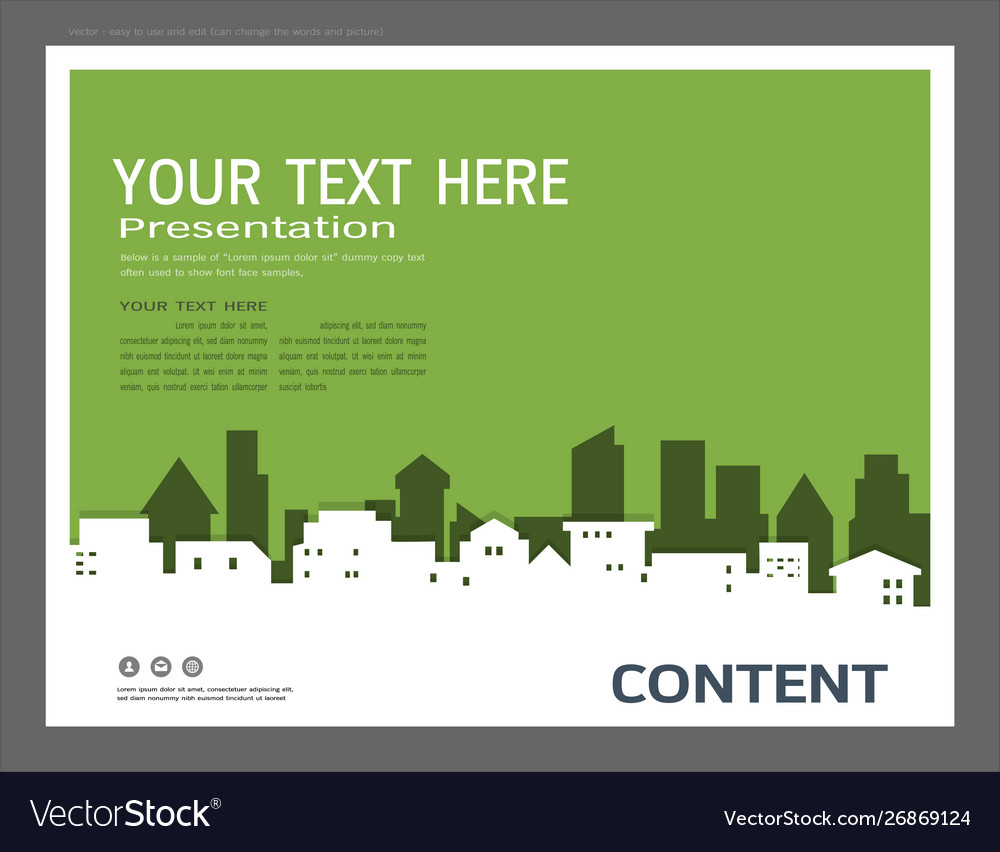 Presentation design template vector image Presentation design template
