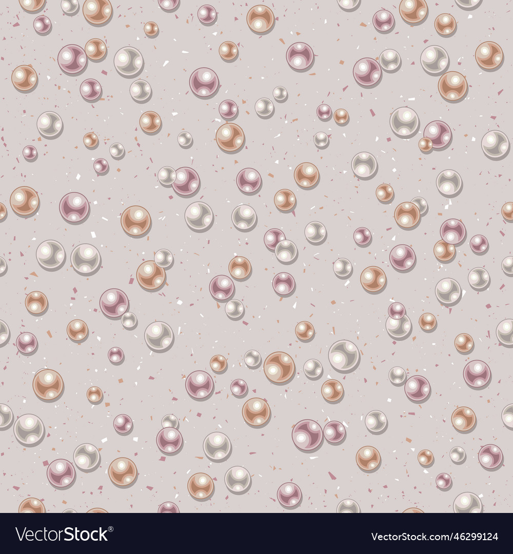 Seamless pattern with scattered pearls