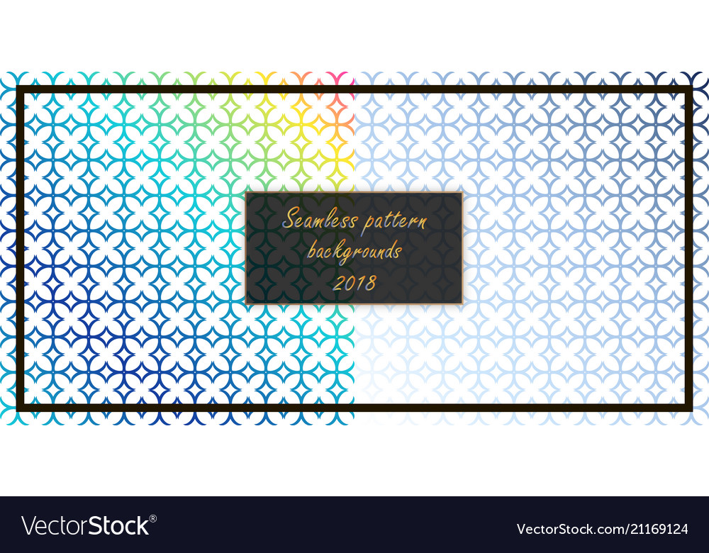 Set of seamless patterns repeating geometric