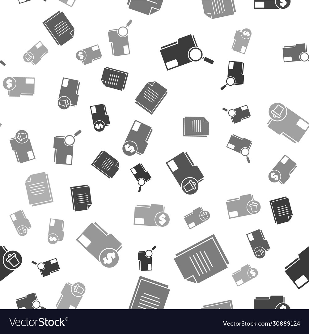 Set search concept with folder document delete vector image Set search concept with folder document delete
