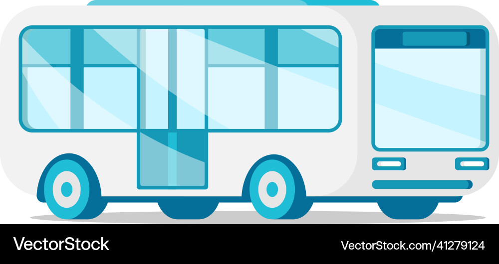 Shuttle bus passenger public commuter Royalty Free Vector