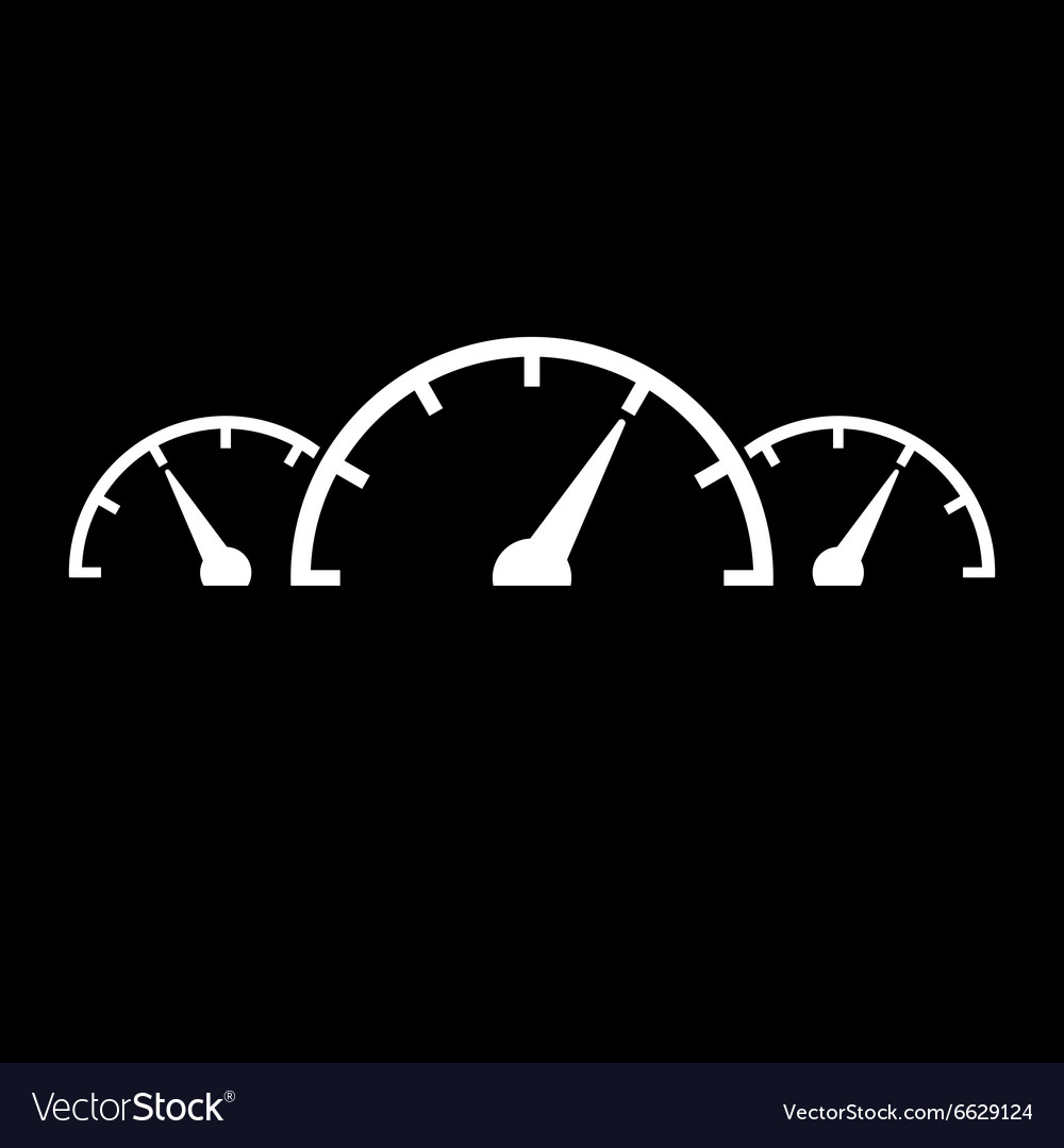 Tachometer speedometer and indicator icon