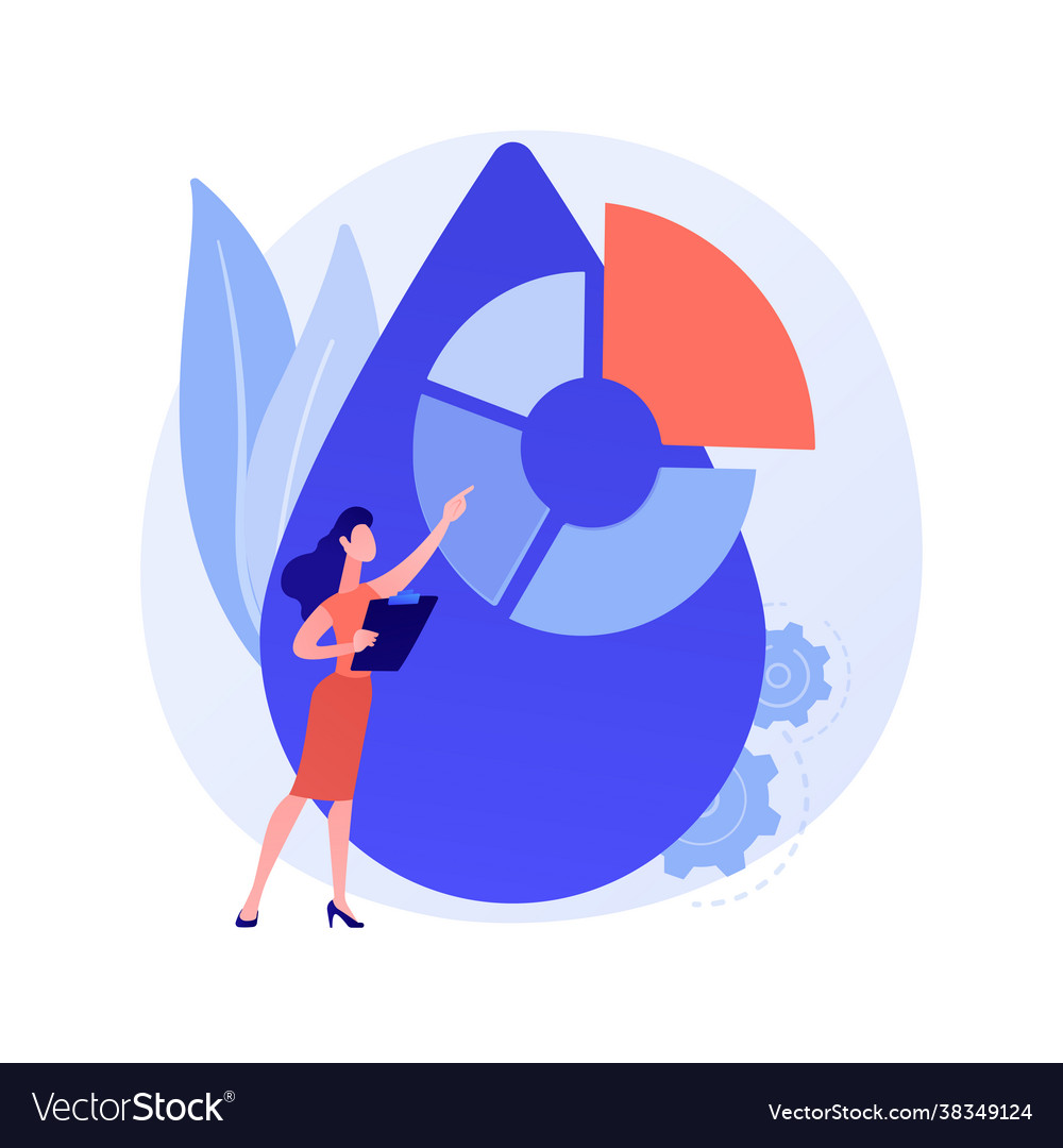 Water overconsumption concept metaphor Royalty Free Vector