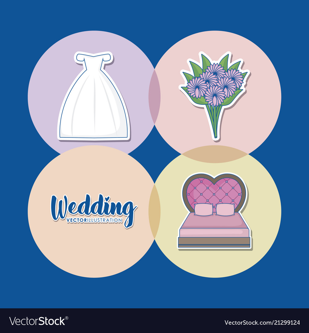 Wedding icon set