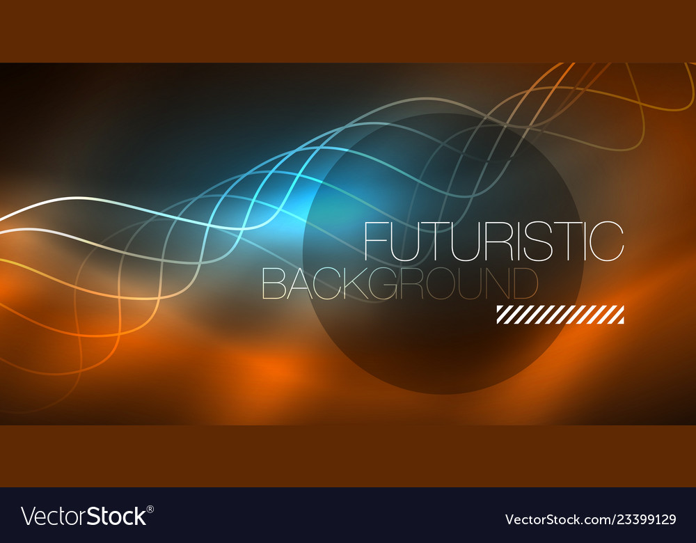 Abstract shiny glowinng color wave design element Vector Image Abstract shiny glowinng color wave design element