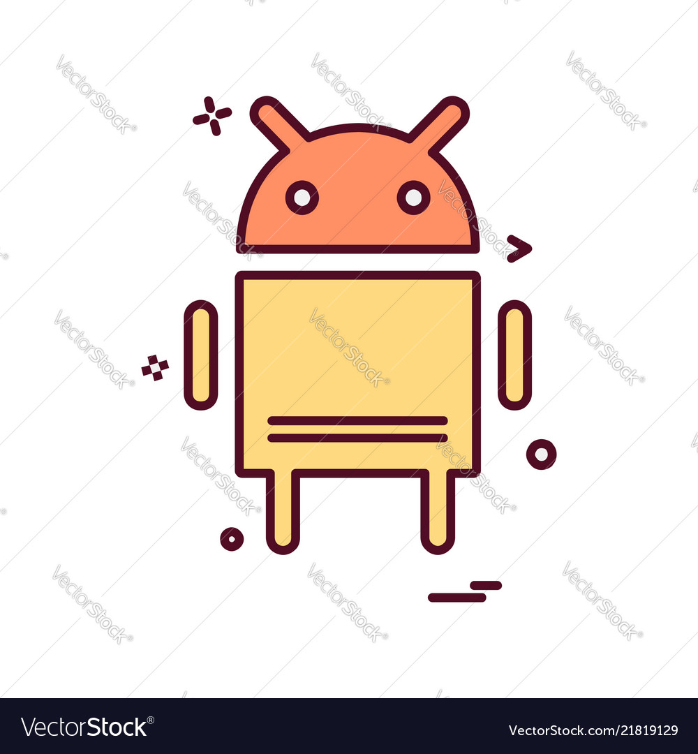 Android icon design vector image Android icon design