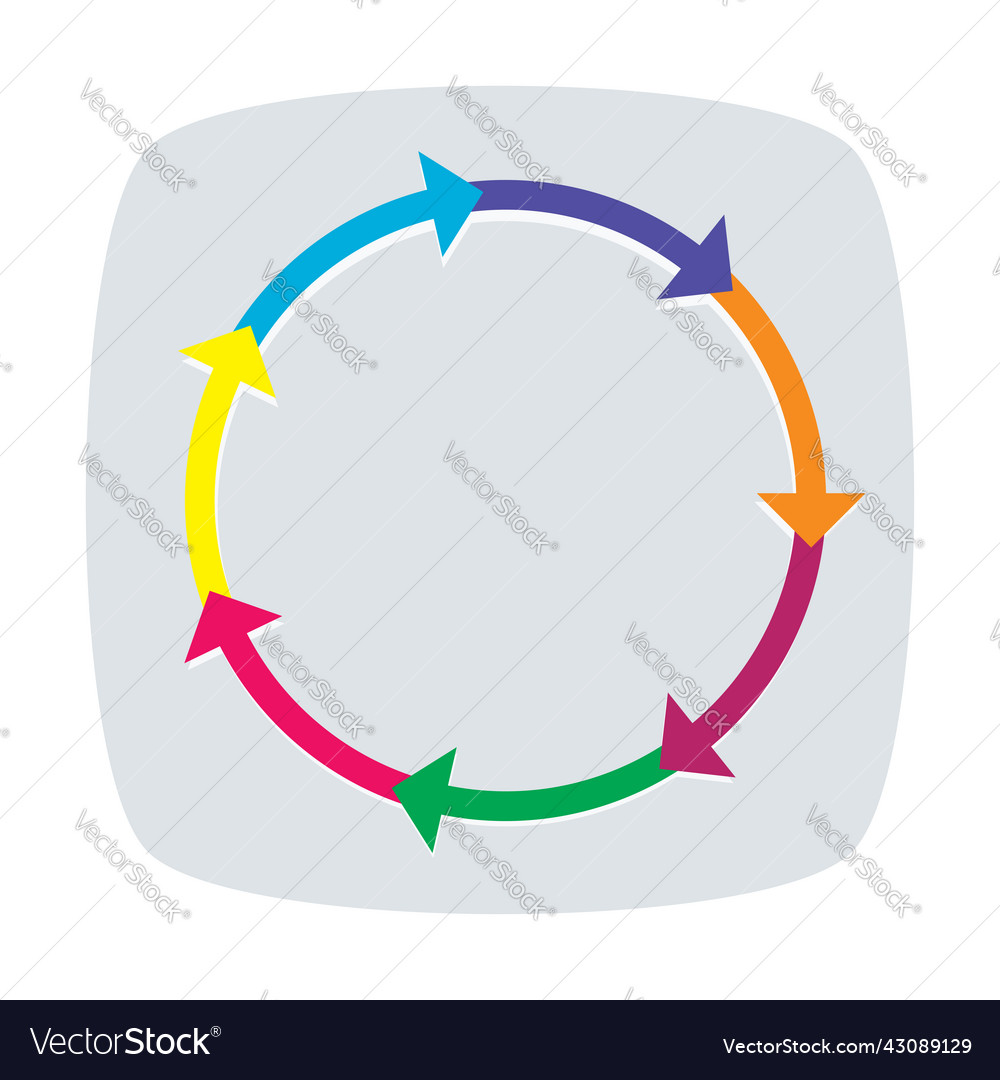 Circular arrow pointer shape element vector image Circular arrow pointer shape element