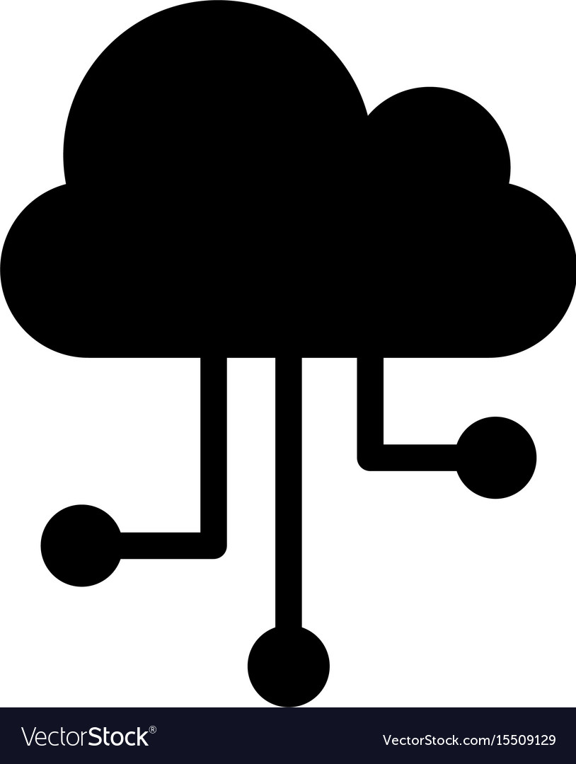 Cloud computing isolated icon