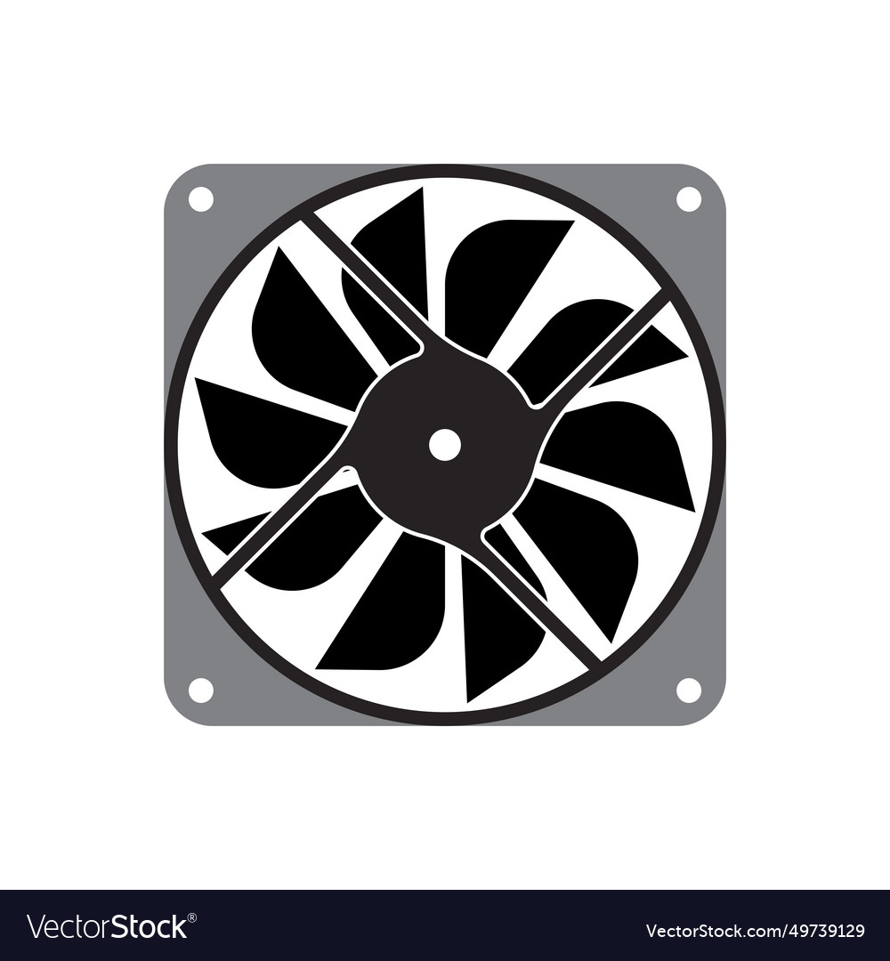 Exhaust fan air cooling cpu icon