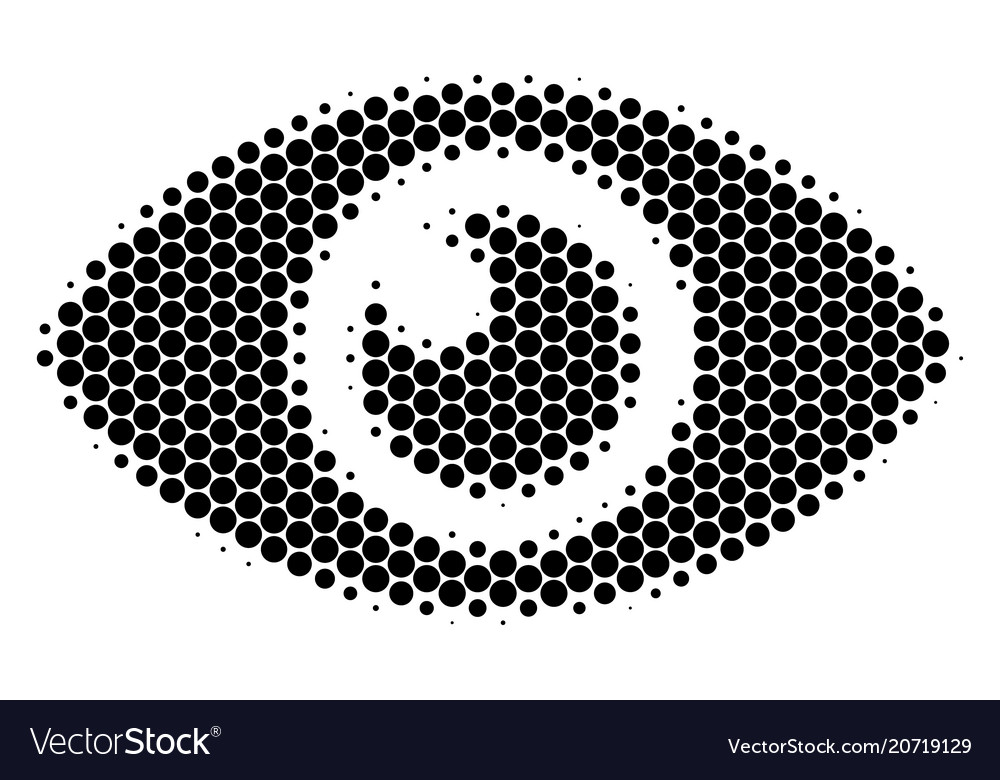 Halftone dot eye icon