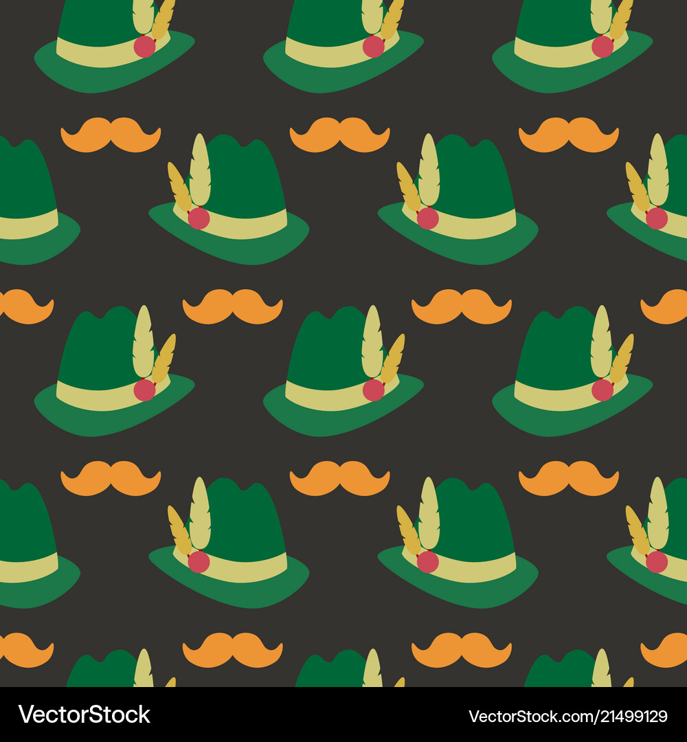 Oktoberfest seamless pattern Royalty Free Vector Image