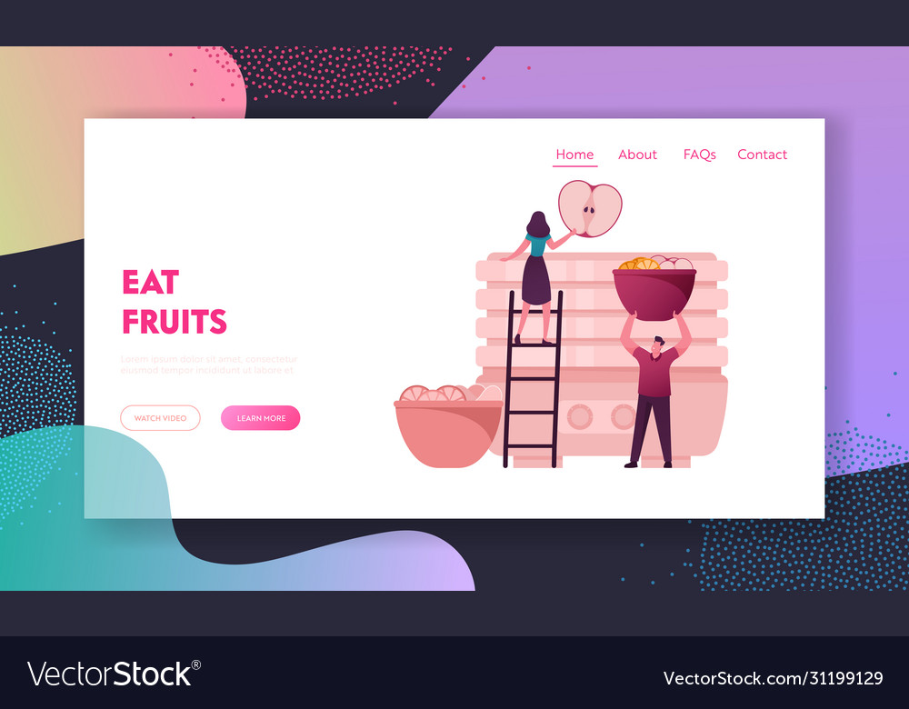 Organic food harvesting landing page template