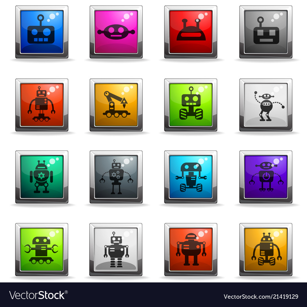 Robots icon set