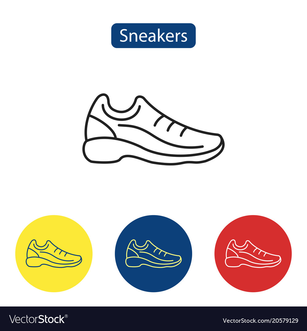 Sneakers flat fit icons