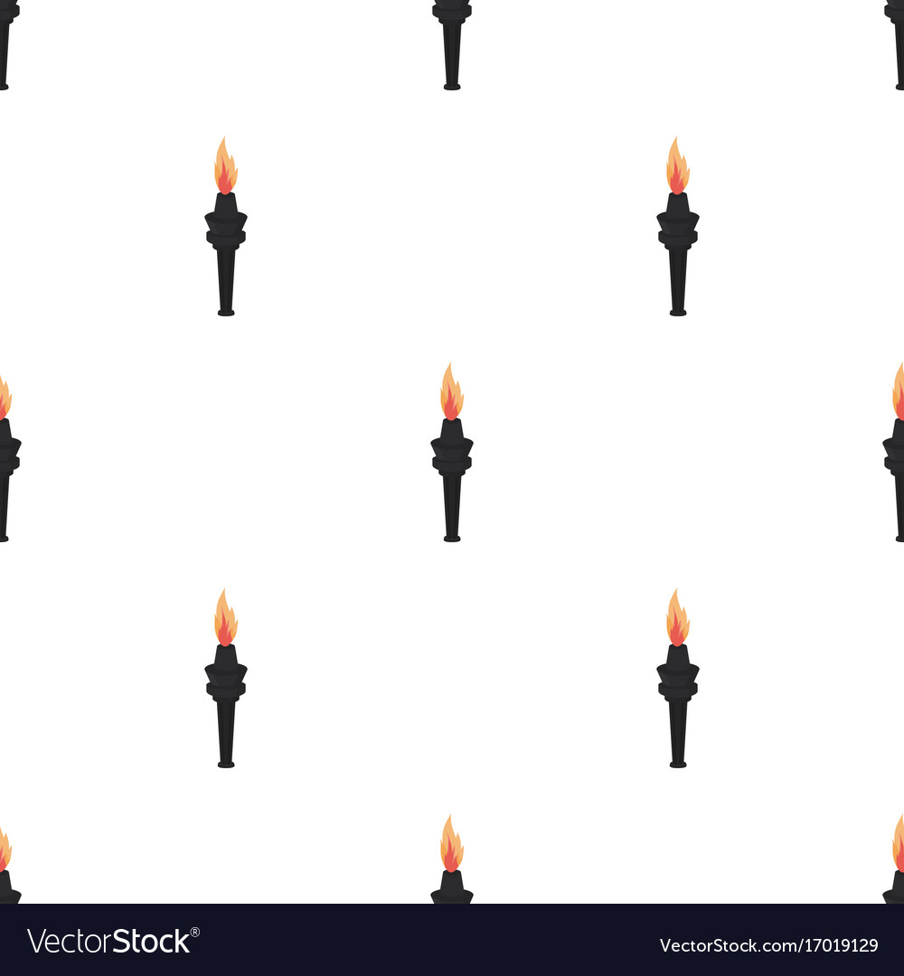 Street lamp in the form of a torch with an open