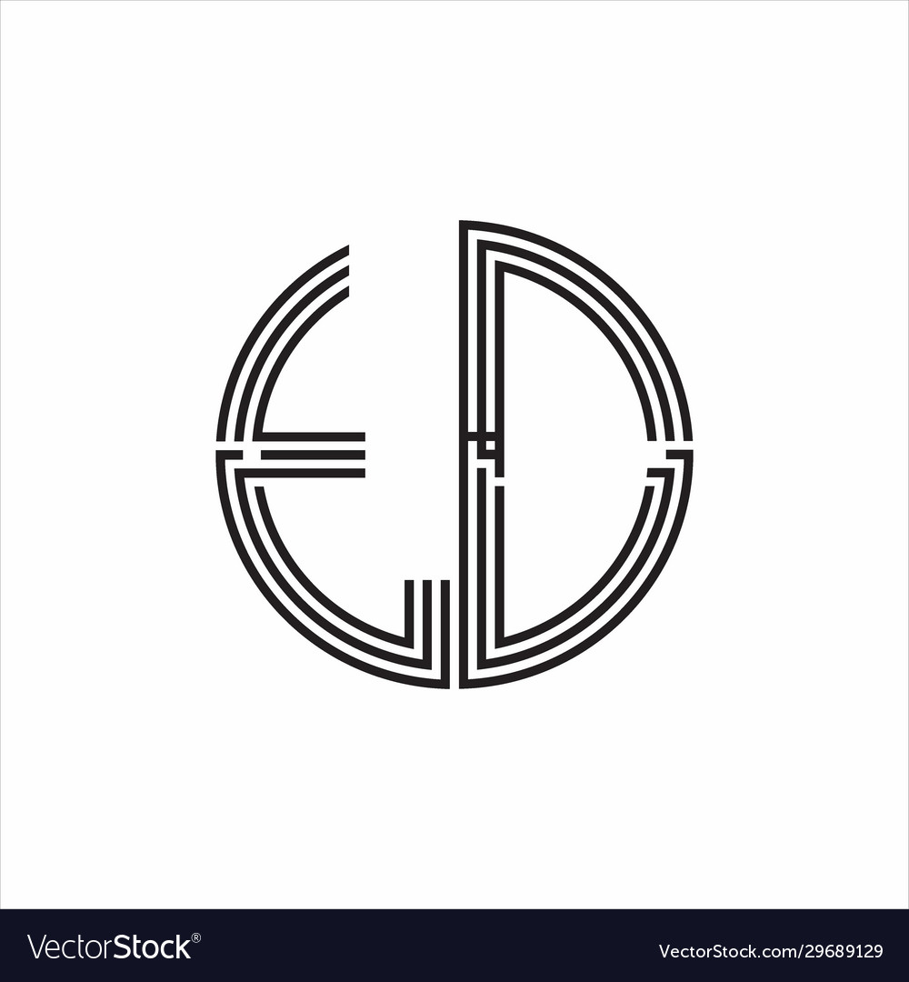 Td Logo Monogramm Dreifachband Stil Liniendesign