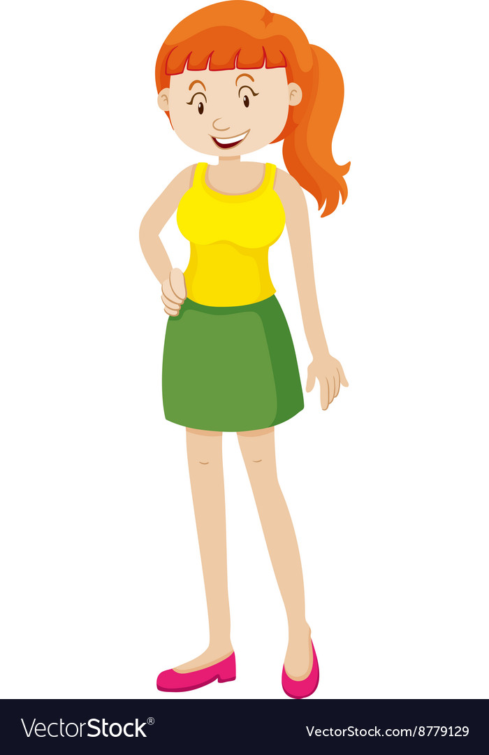 Girl with skirt vector best sale