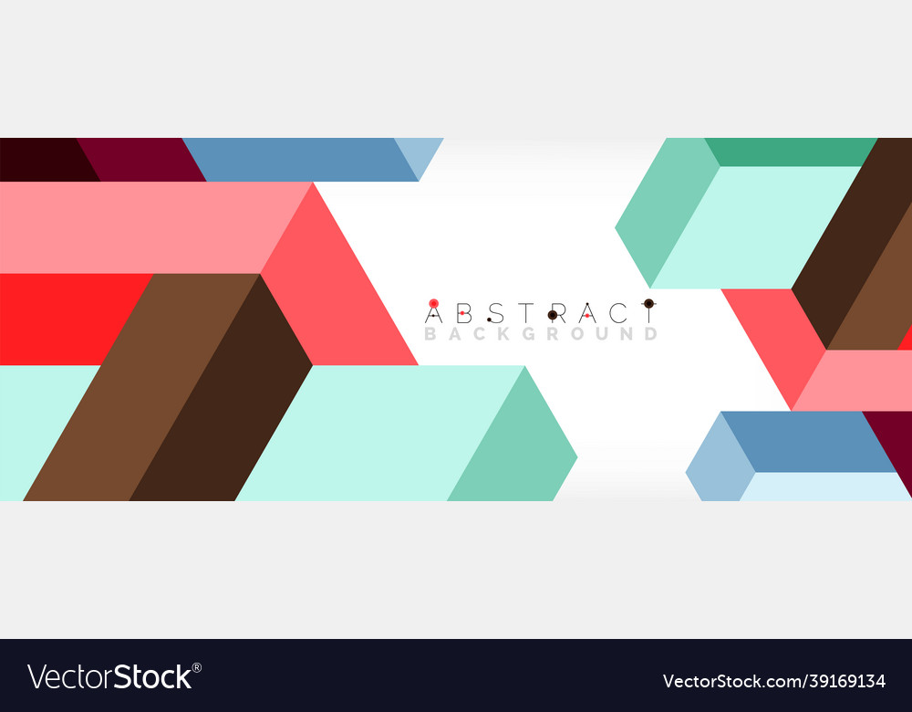 Abstract background 3d cubes cubic elements vector image Abstract background 3d cubes cubic elements