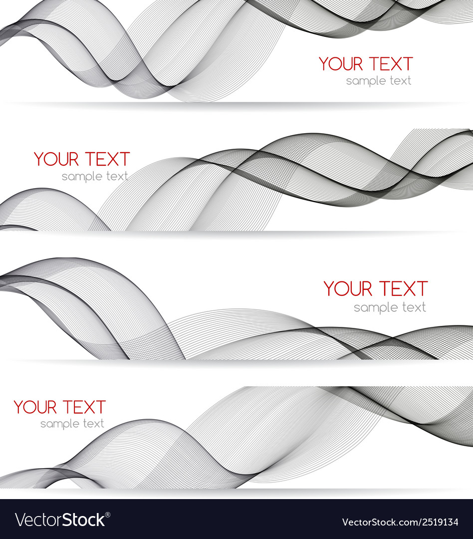 Abstract Transparent Wave Banner For Design Vector Image