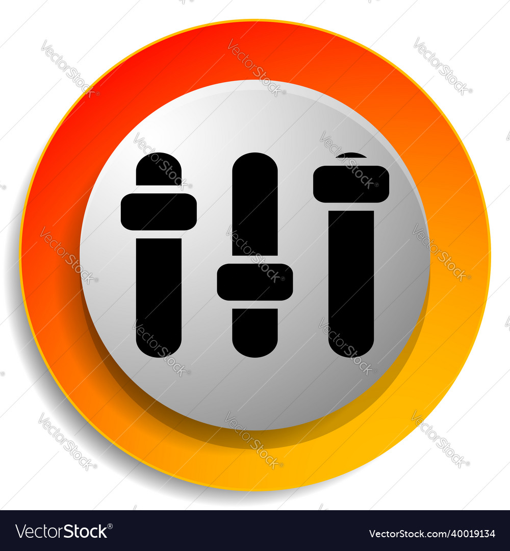 Adjuster slider tuner fader bars with levers knobs Vector Image Adjuster slider tuner fader bars with levers knobs