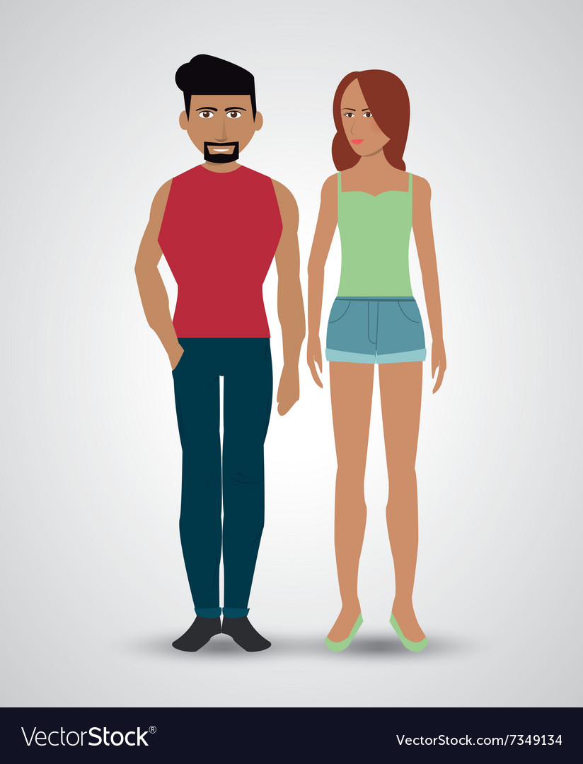 Couple of humans design Royalty Free Vector Image