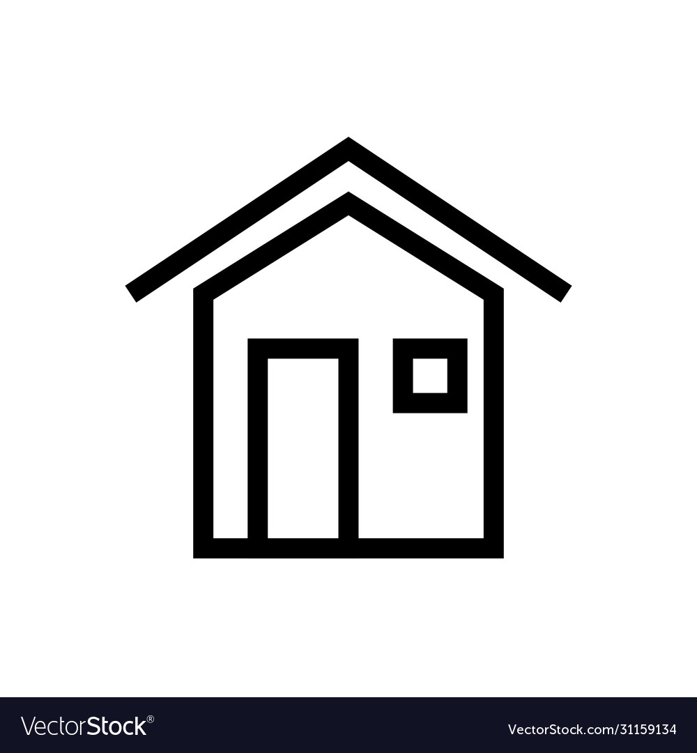 Home icon flat graphic in white background Vector Image