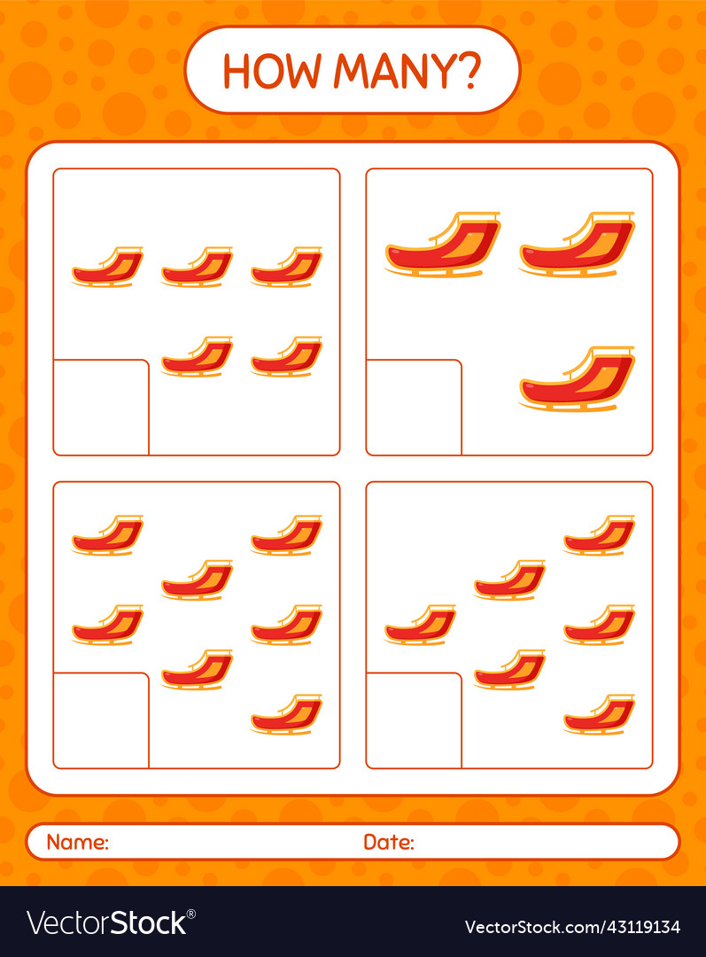 How many counting game with santas sleigh