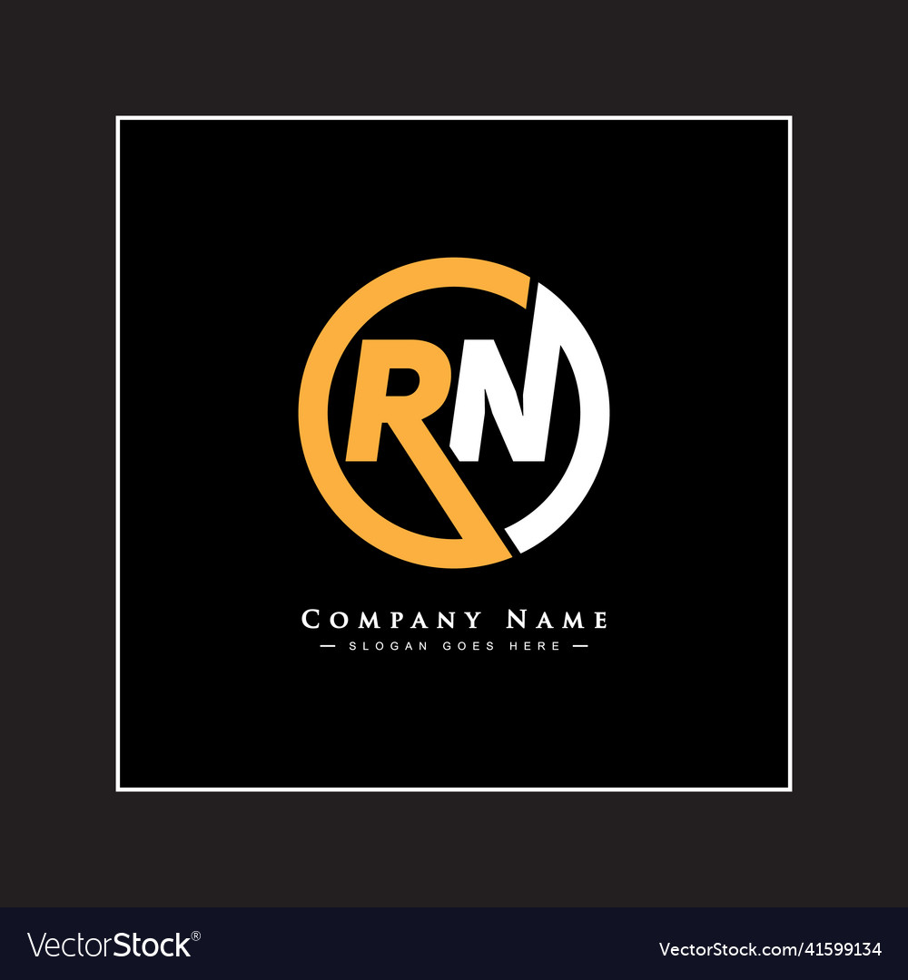 Initial letter rn logo - simple business