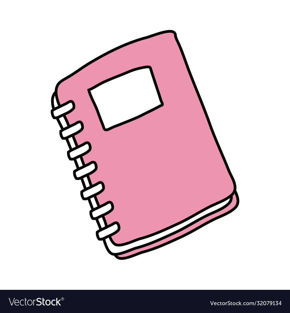 Notebook school supply free form style icon Vector Image